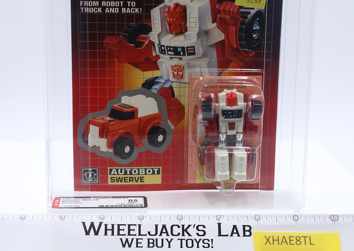 Swerve W/ Patch AFA GRADED 85 80/90/90 Transformers 1986 Hasbro NEW SEALED