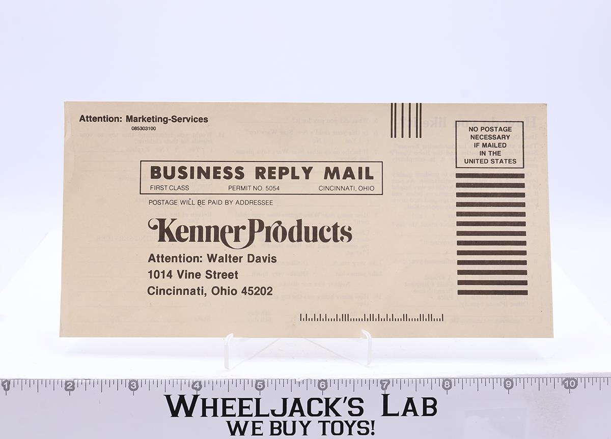 Star Wars Business Reply Mail Envelope Sy Snootles & the Rebo Band ORIGINAL 1985