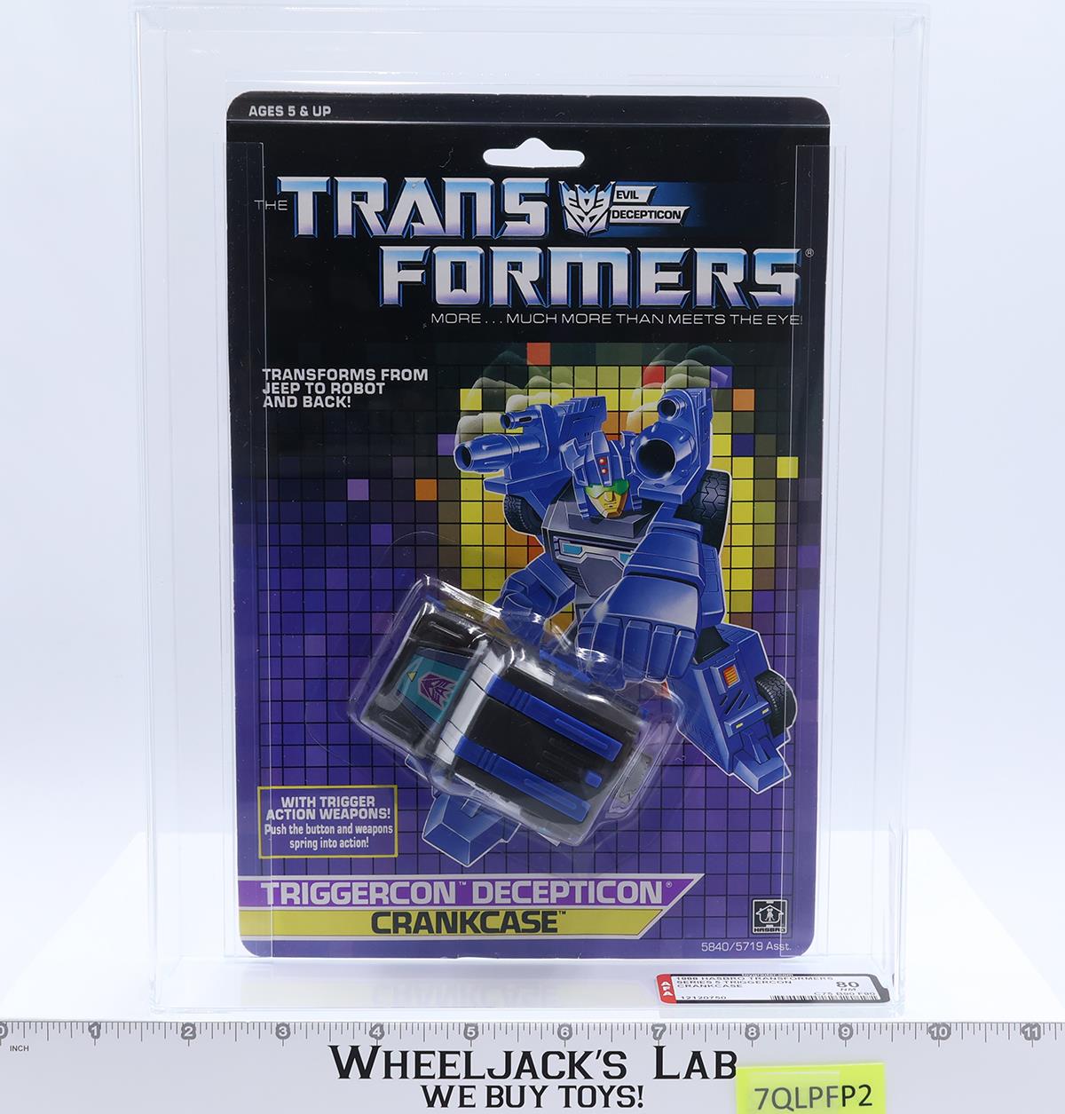 Crankcase AFA GRADED 80 75/90/90 G1 Transformers 1988 Hasbro NEW SEALED ...