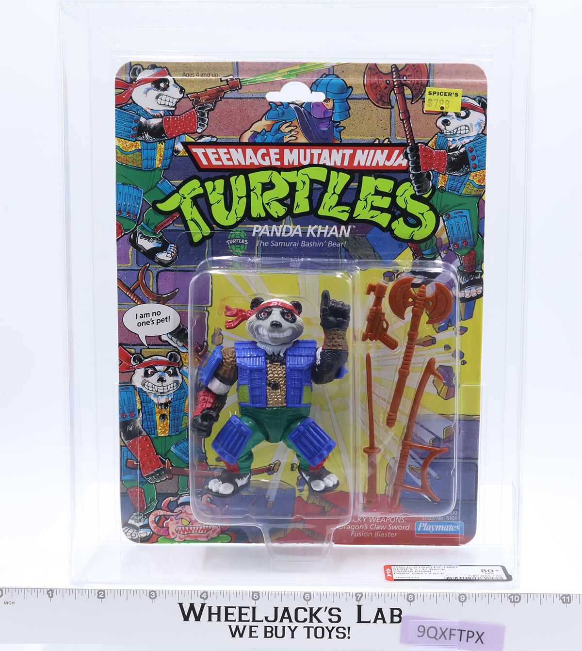 Panda Khan Dark Grey Face AFA GRADED 80+ 80/85/85 TMNT Playmates NEW SEALED