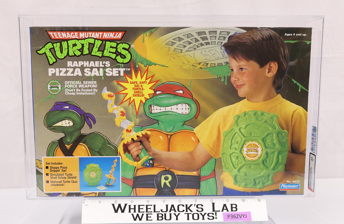 Raphael's Pizza Sai Set AFA HIGHEST GRADED 85 POP 1 TMNT Playmates NEW SEALED