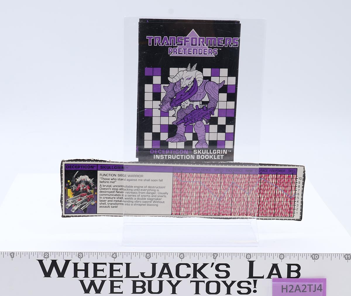 Skullgrin Pretender 100% Complete Vintage 1988 G1 Transformers Hasbro