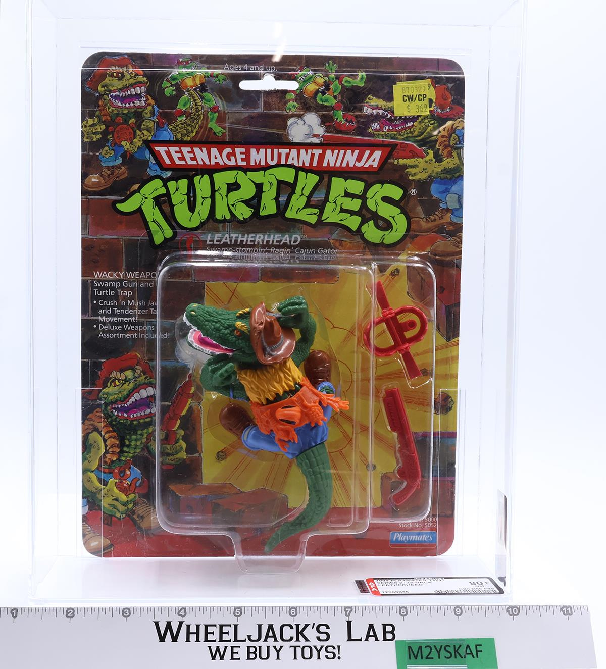 Leatherhead AFA GRADED 80+ 80/85/85 TMNT 19-Back 1989 Playmates NEW SEALED