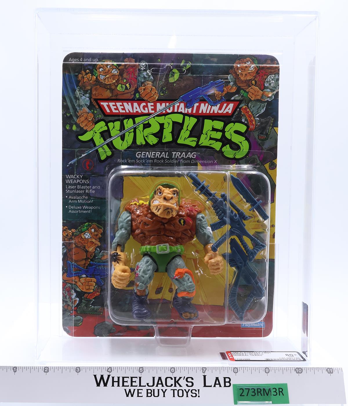 General Traag AFA GRADED 80+ 85/80/85 TMNT 20-Back 1989 Playmates NEW SEALED