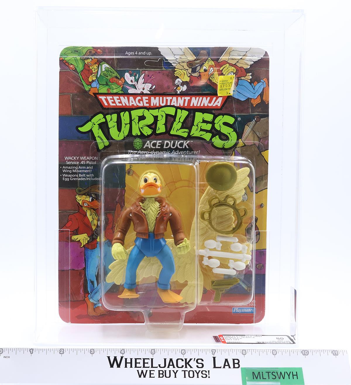 Ace Duck Hat Off AFA GRADED 80 80/80/85 TMNT 14-Back 1989 Playmates NEW SEALED