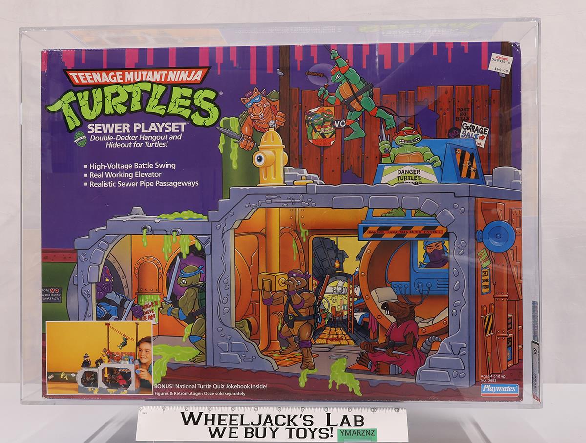 Sewer Lair Playset AFA GRADED 80 TMNT 1989 Playmates NEW SEALED
