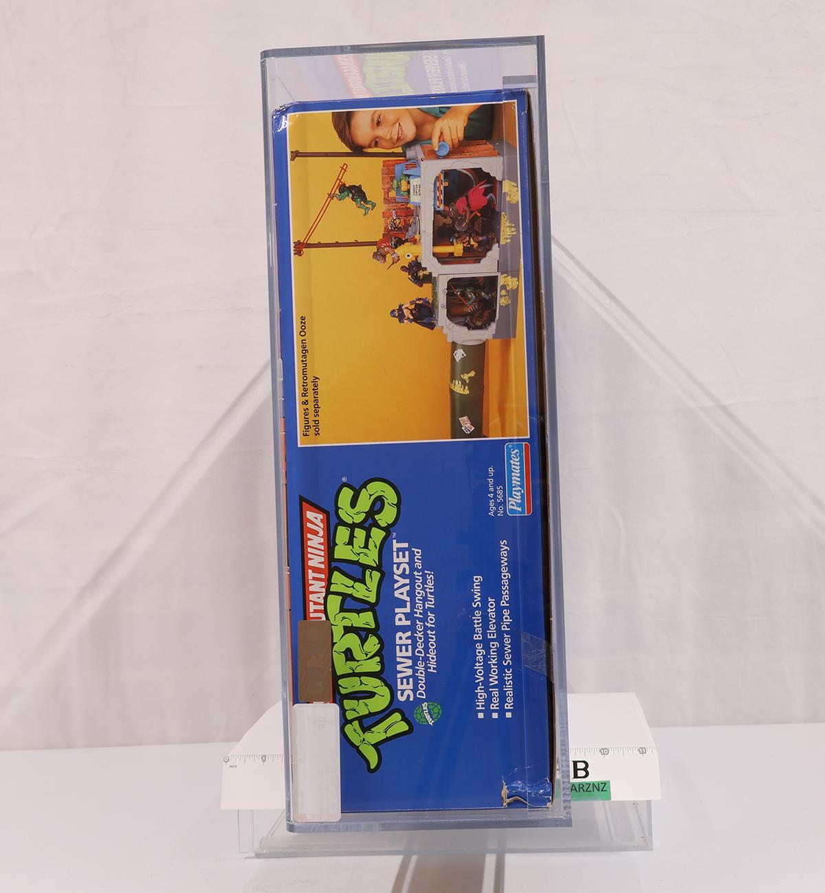 Sewer Lair Playset AFA GRADED 80 TMNT 1989 Playmates NEW SEALED