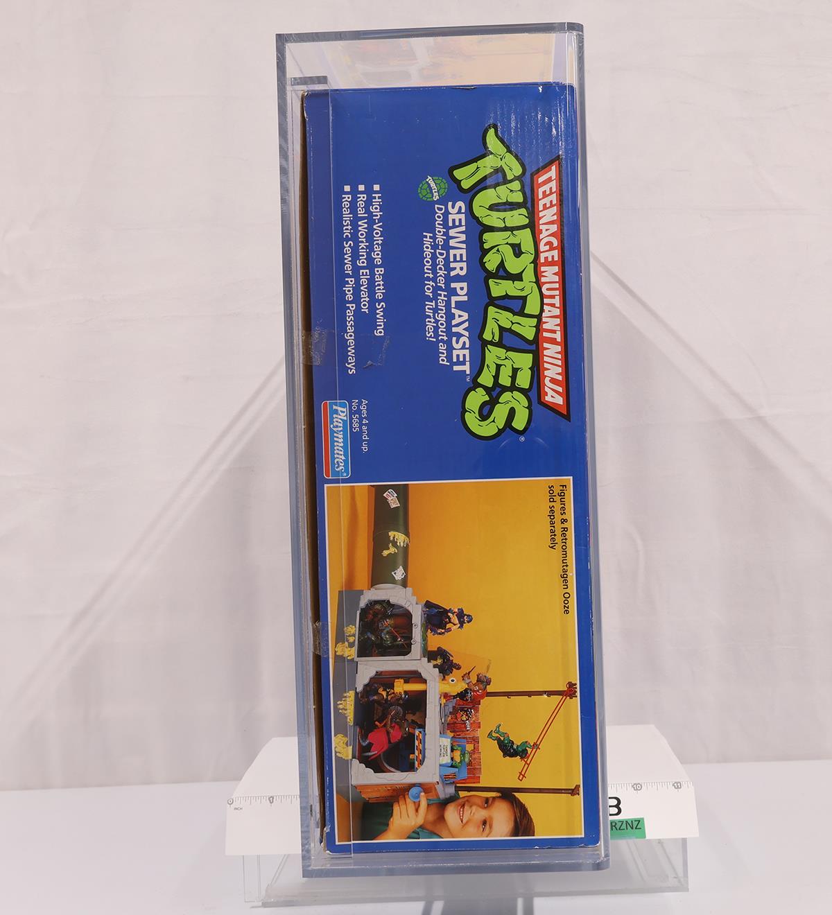 Sewer Lair Playset AFA GRADED 80 TMNT 1989 Playmates NEW SEALED