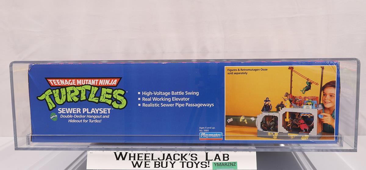 Sewer Lair Playset AFA GRADED 80 TMNT 1989 Playmates NEW SEALED