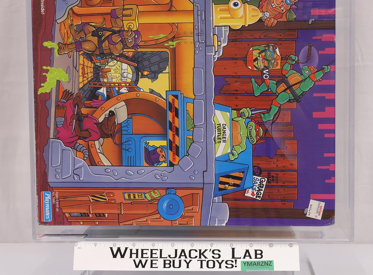 Sewer Lair Playset AFA GRADED 80 TMNT 1989 Playmates NEW SEALED