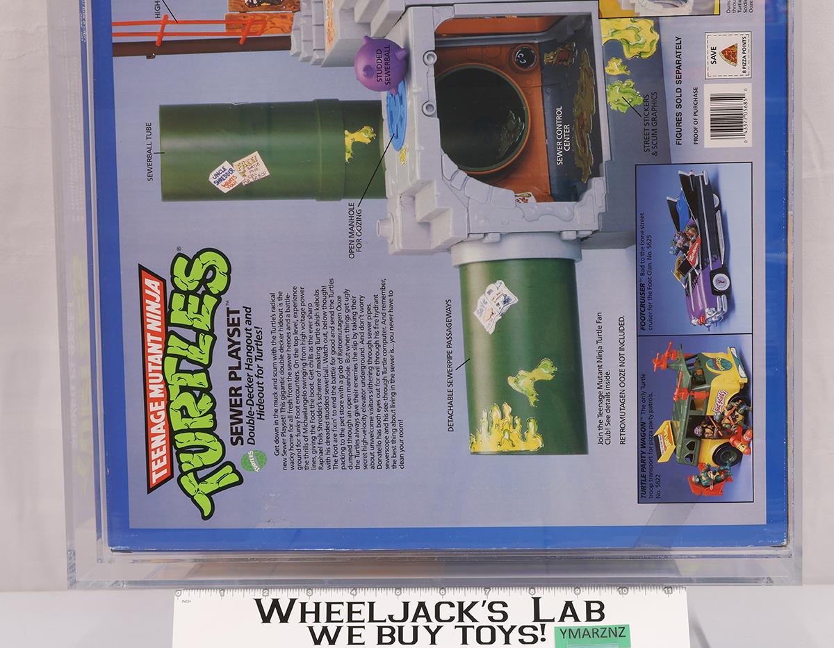 Sewer Lair Playset AFA GRADED 80 TMNT 1989 Playmates NEW SEALED