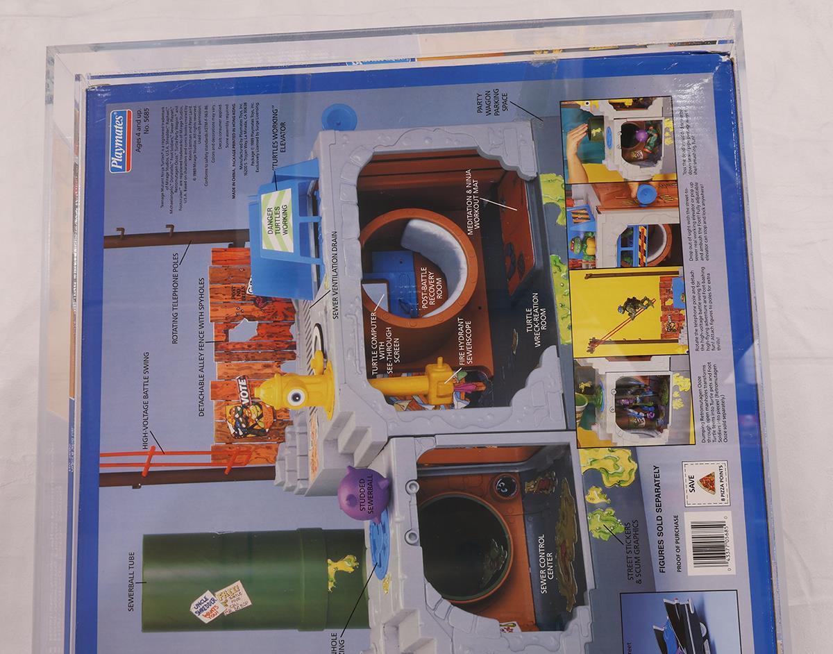 Sewer Lair Playset AFA GRADED 80 TMNT 1989 Playmates NEW SEALED