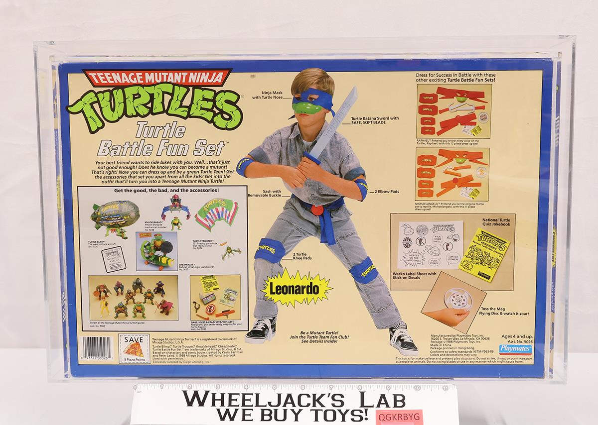 Leonardo Turtle Battle Fun Set AFA HIGHEST GRADED 85 POP 1 TMNT Playmates NEW