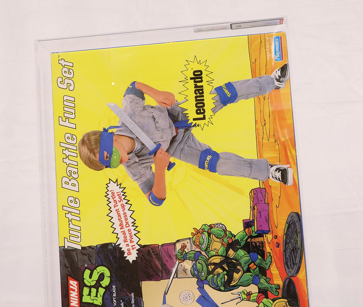 Leonardo Turtle Battle Fun Set AFA HIGHEST GRADED 85 POP 1 TMNT Playmates NEW