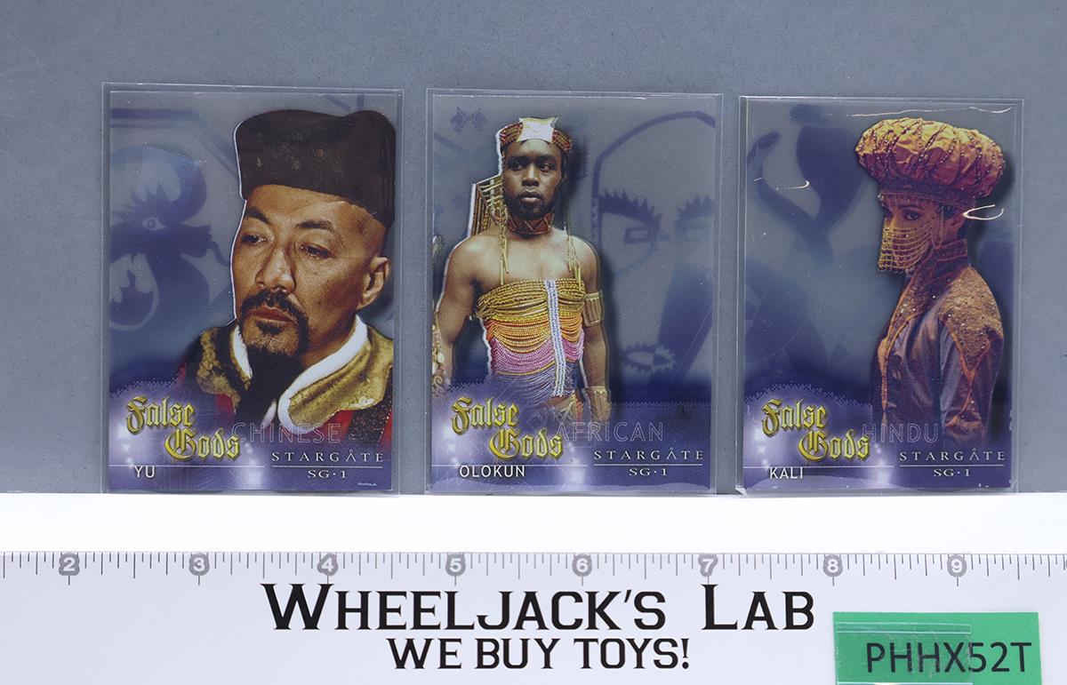 Set of 3 False Gods Stargate SG-1 2002 Rittenhouse Olokun Kali Yu Cards