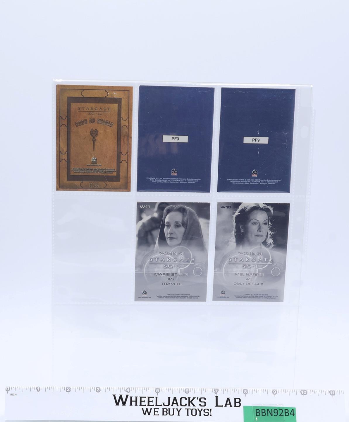 Set of 5 Stargate SG-1 2002 Rittenhouse Cards Confidential Book of Origin