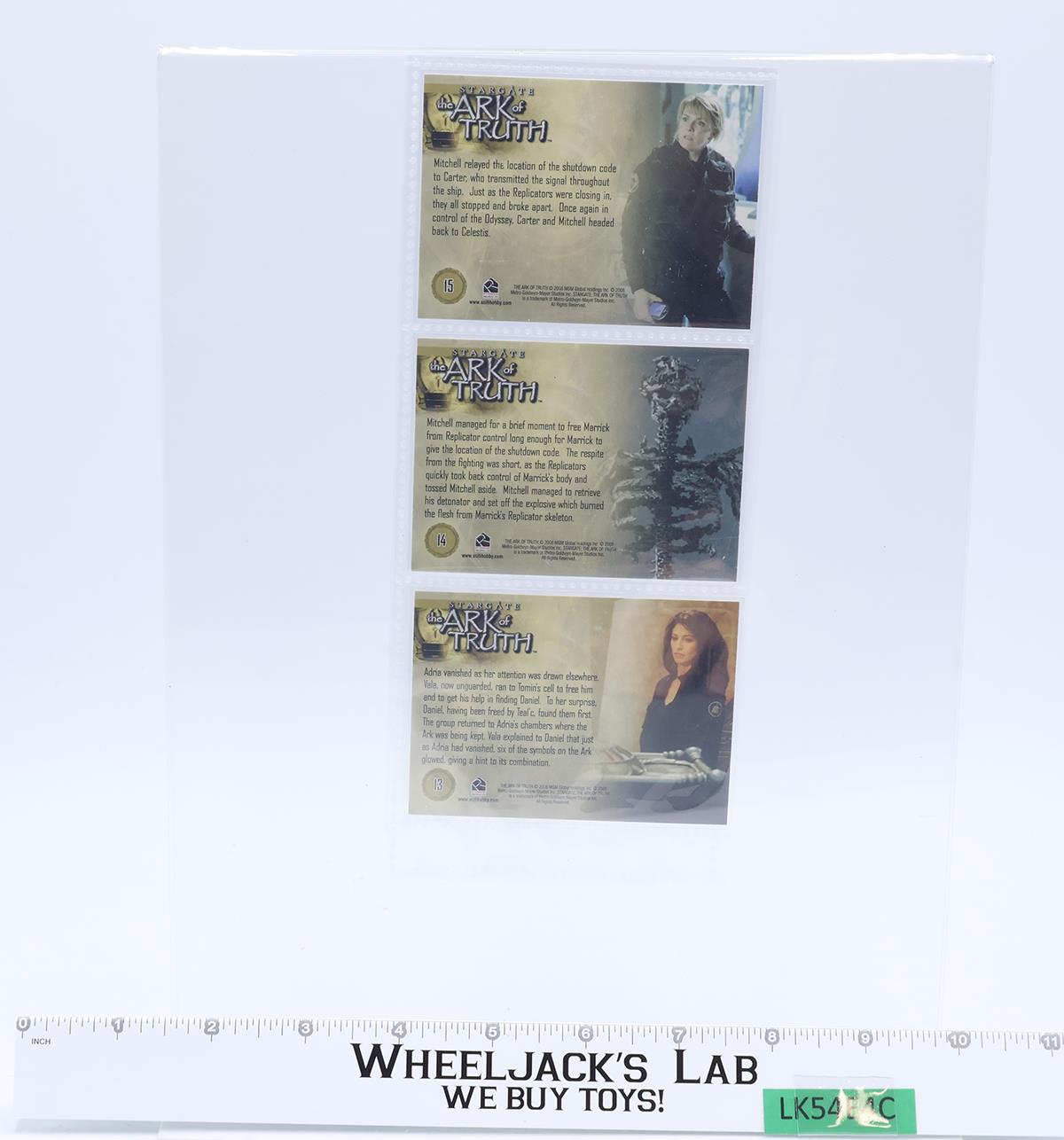 Set of 3 Stargate SG-1 The Ark of Truth 2002 Rittenhouse Cards 13-15