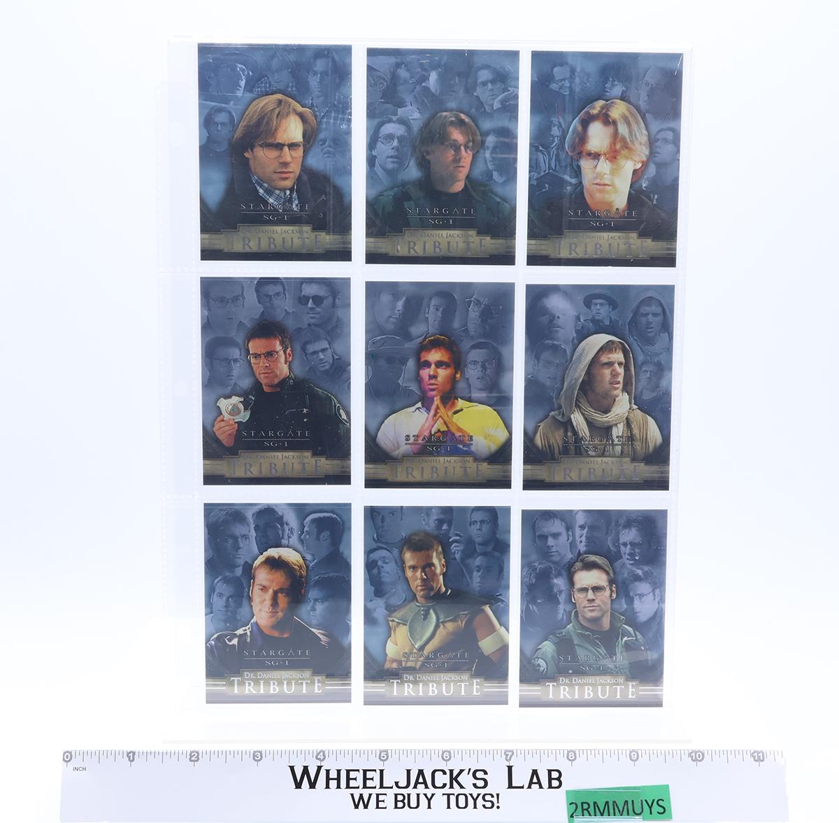 Dr. Daniel Jackson Tribute Complete Chase Set 1-9 Stargate Rittenhouse Cards