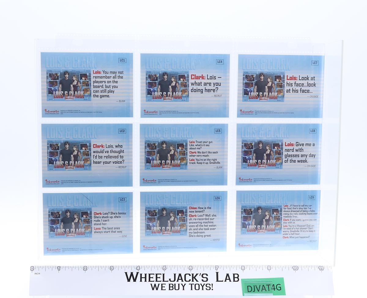 Lois & Clark Complete Foil Chase Set 1-9 Smallville Inkworks Cards