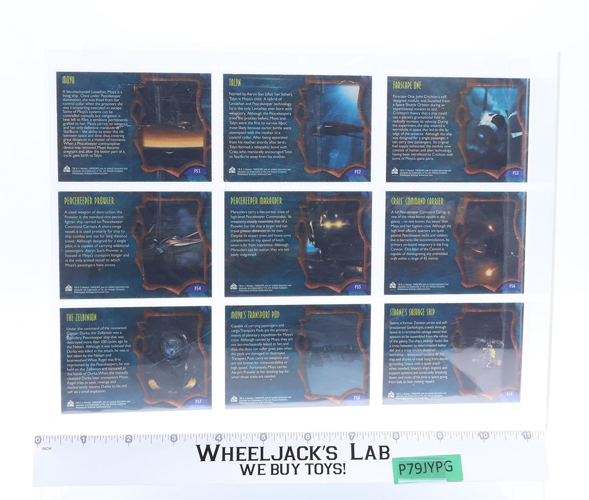 Set of 9 Farscape Rittenhouse Cards FS1-FS9