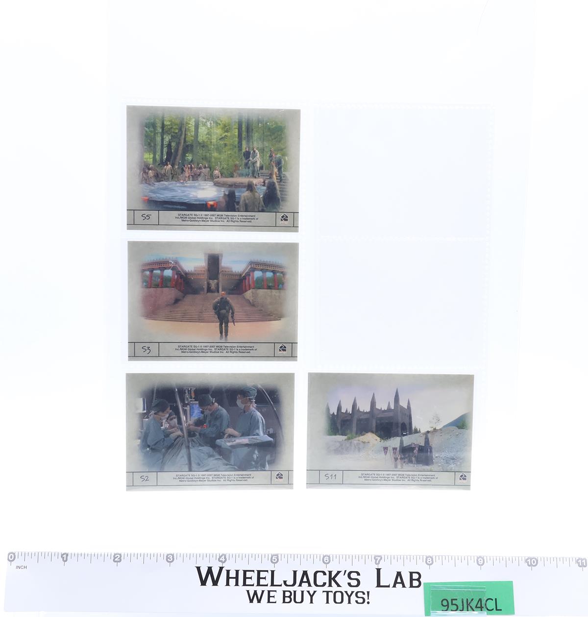 Set of 4 Stargate SG-1 Production Sketches 2002 Rittenhouse Cards #s 3 4 5 12