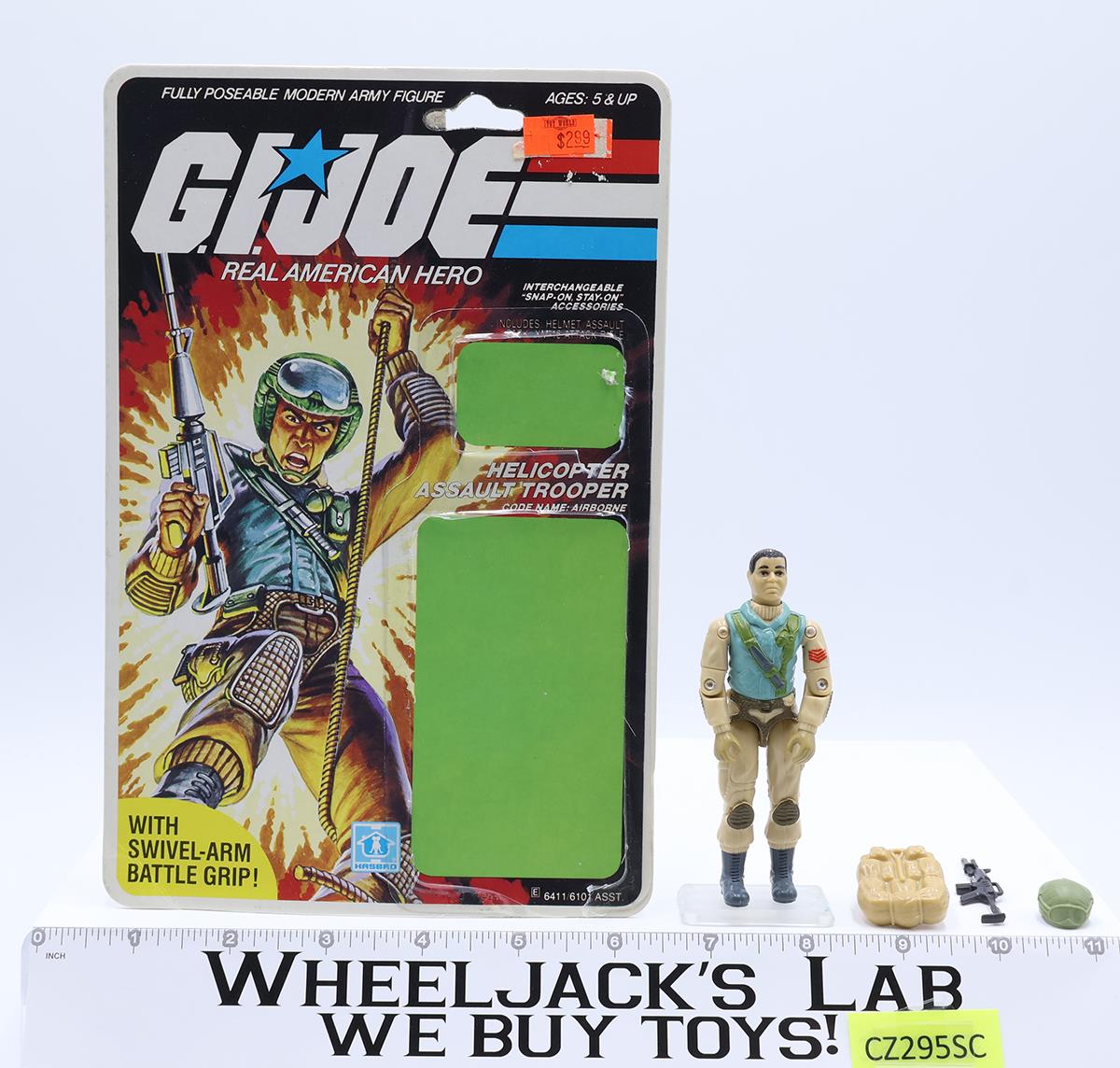 Airborne V1 100% Complete 32 Cardback G.I. Joe 1983 Hasbro Vintage Action Figure