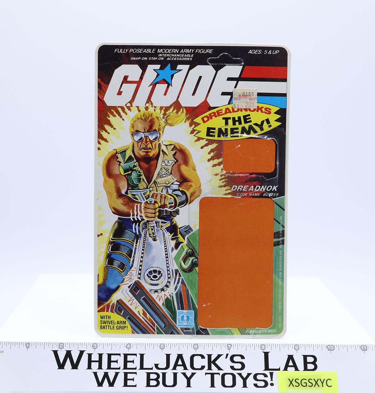 Buzzer V1 100% Complete W/34 CARDBACK 1985 GI Joe Hasbro Action Figure