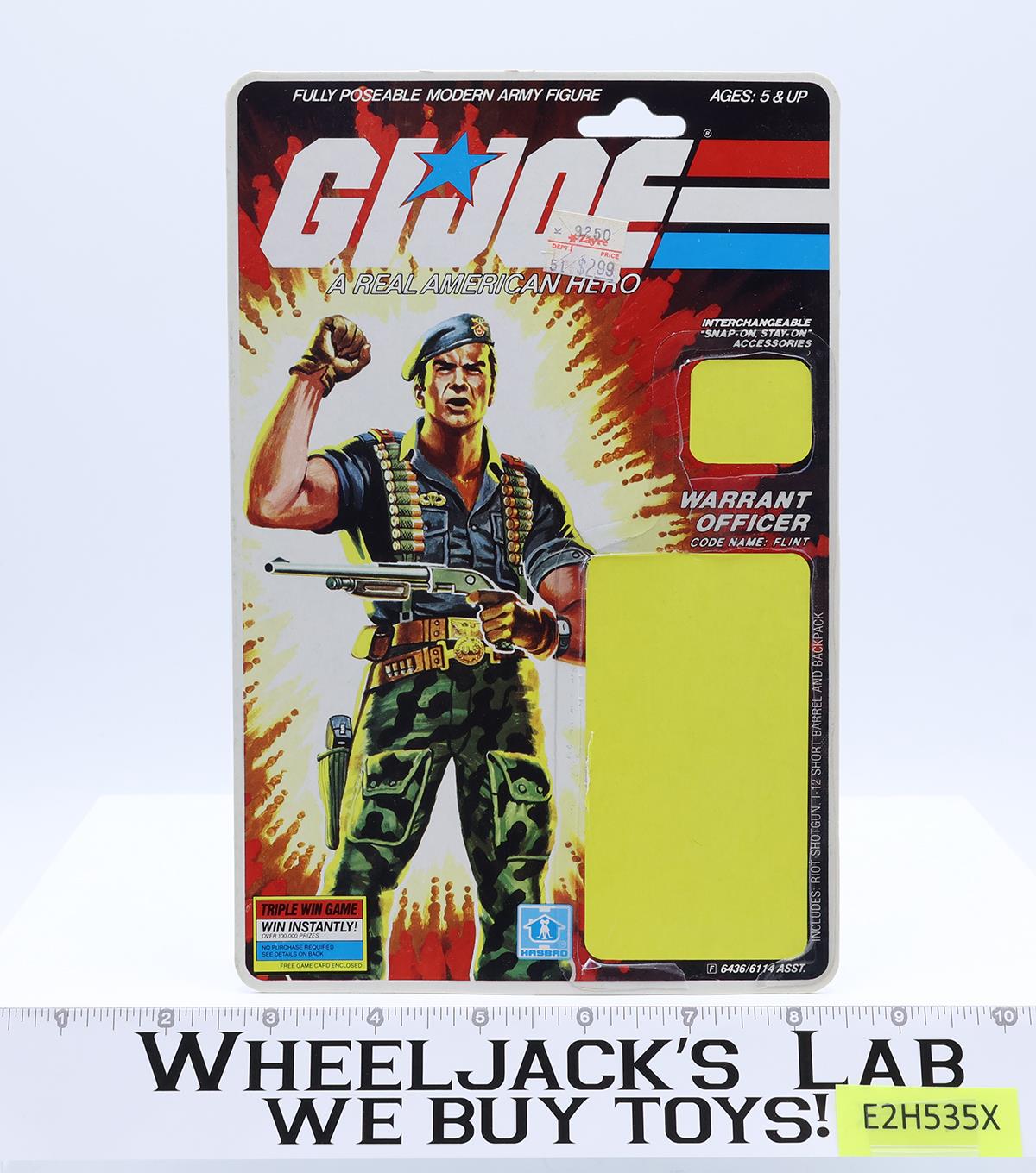 Flint V1 100% Complete W/ 34 Cardback 1985 G.I. Joe Hasbro Vintage Action Figure