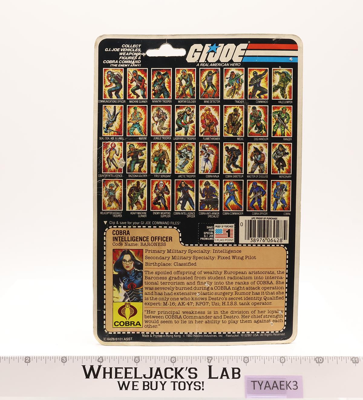 Baroness 32-Back GI Joe 1984 Hasbro Vintage Action Figure NEW MOSC SEALED