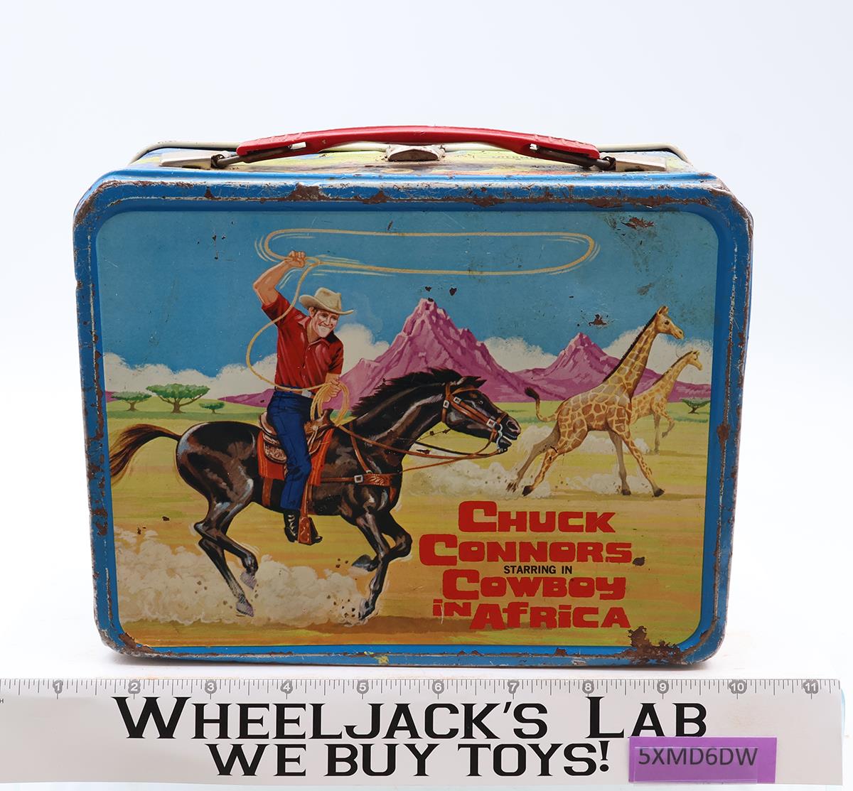 Chuck Connors Starring In Cowboy In Africa Metal Lunch Box 1968 King-Seeley