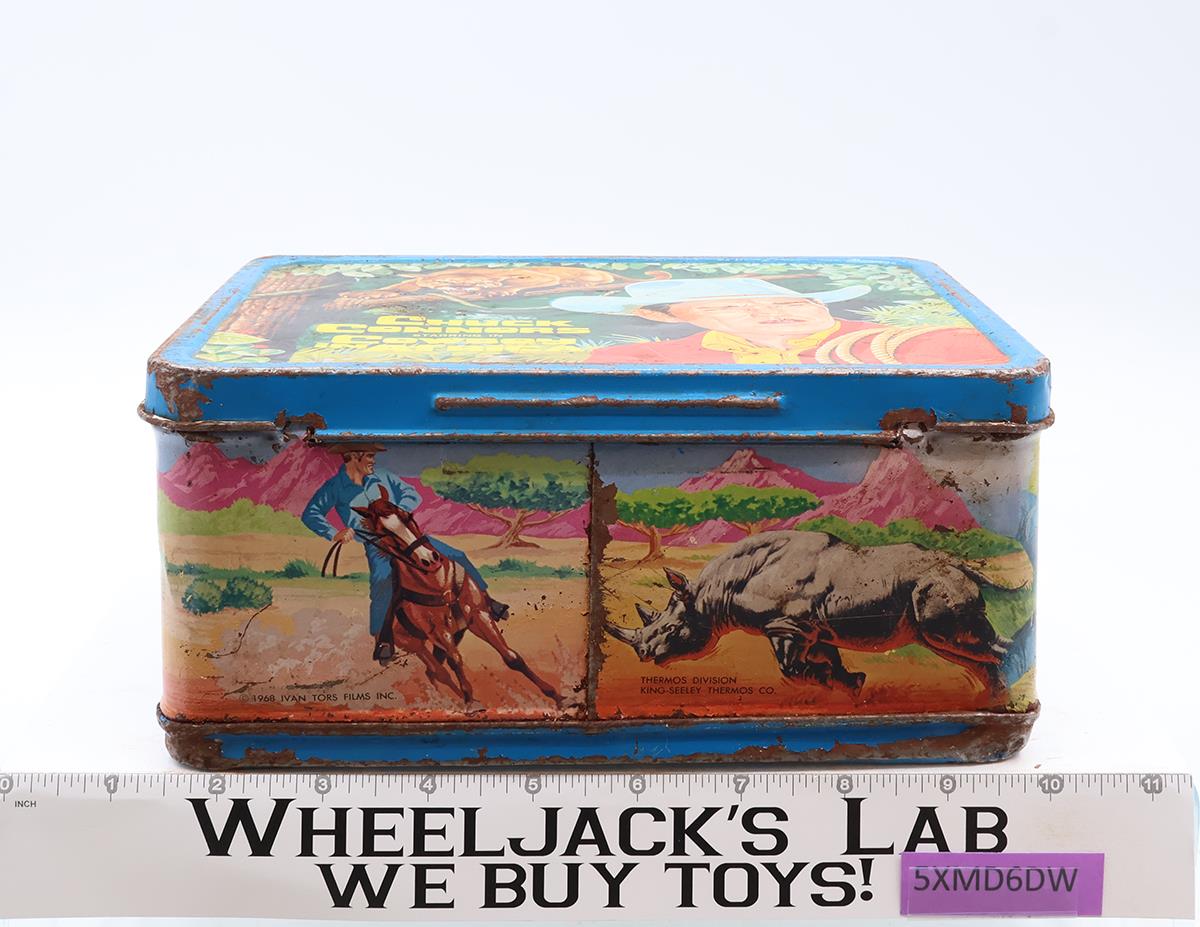 Chuck Connors Starring In Cowboy In Africa Metal Lunch Box 1968 King-Seeley