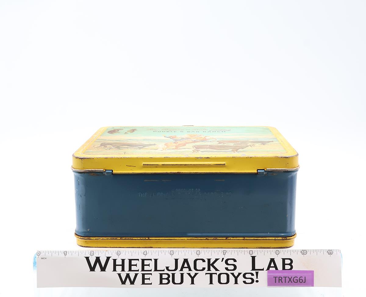 Roy Rogers and Dale Evans Double R Bar Ranch Metal Lunch Box ONLY 1950s Vintage