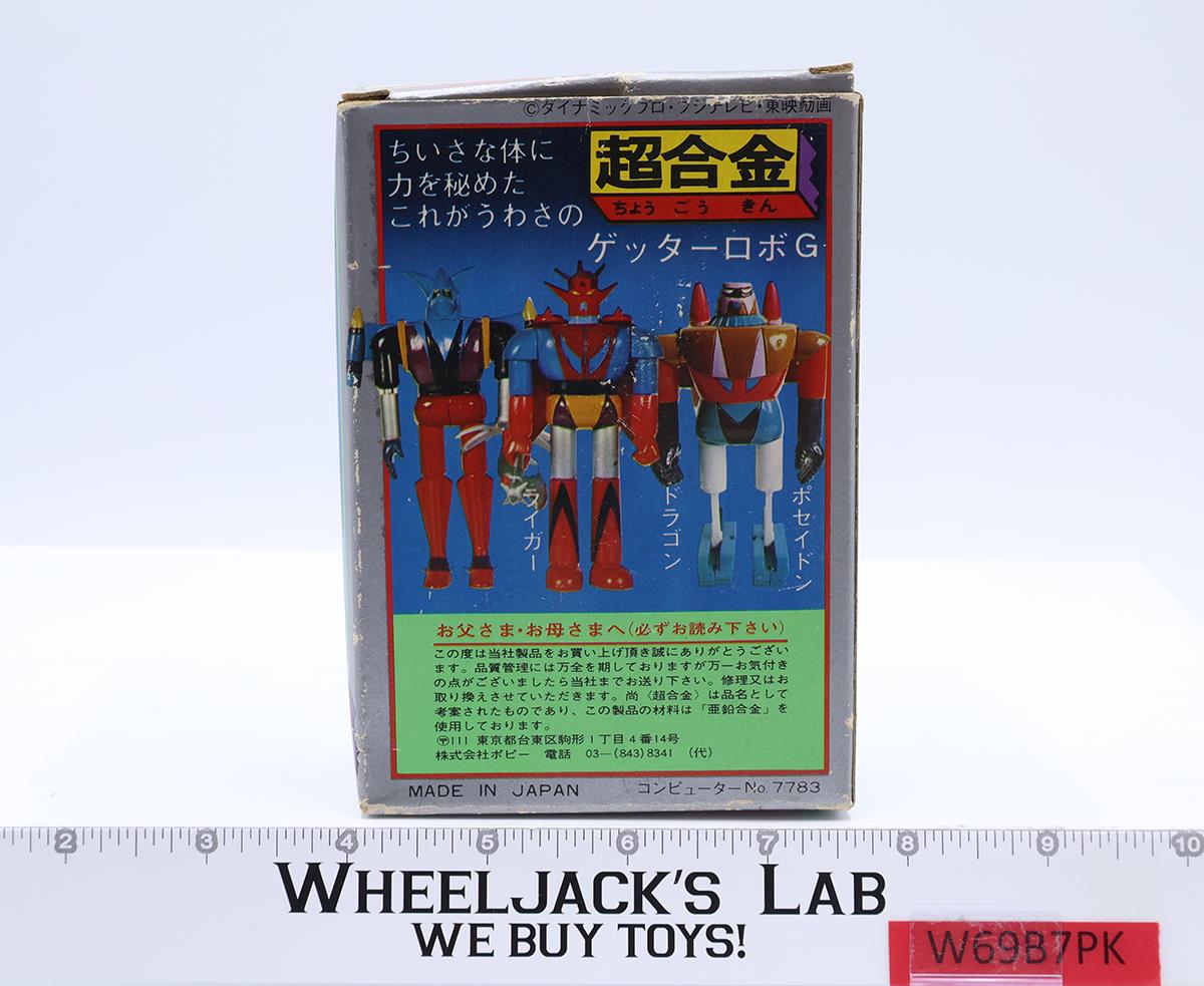 Getter Liger Robo G Popy Chogokin 1981 Japan 5" Action Figure Box & Instructions