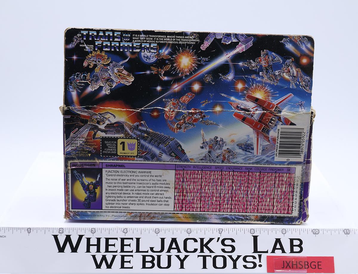 Shrapnel G1 Transformers Hasbro 1985 Action Figure NEW MIB MINT ON CARD