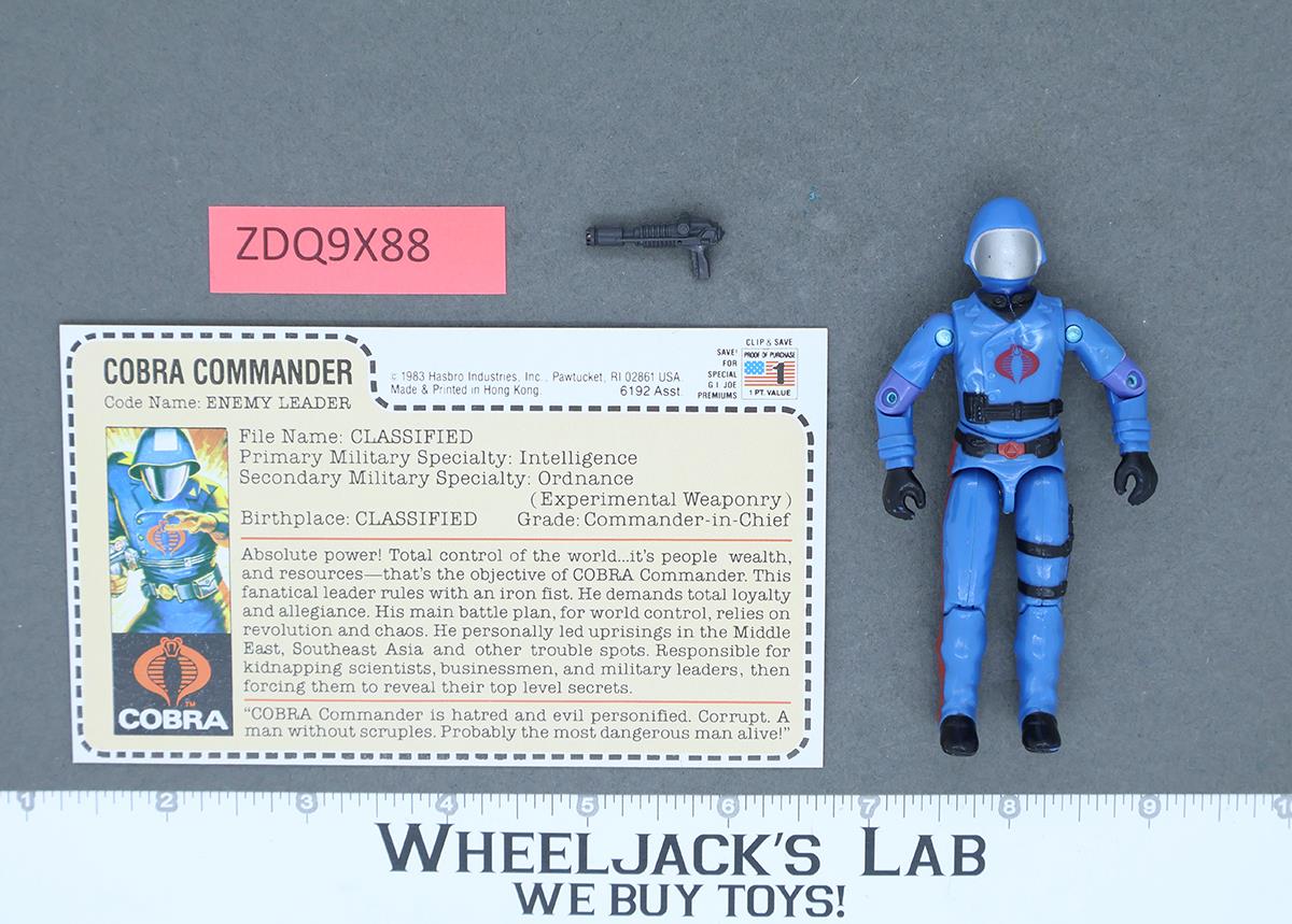 Cobra Commander V1.5 RED CARD BACK Complete G.I. Joe 1983 Hasbro Vintage Figure