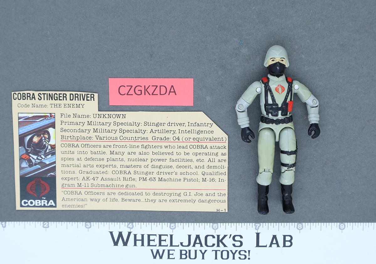 Cobra Stinger Driver V1 RED CARD BACK Complete G.I. Joe 1984 Hasbro Vintage