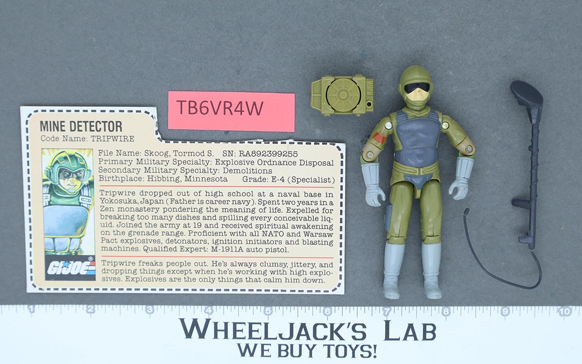 Tripwire V1 RED CARD BACK Complete G.I. Joe 1983 Hasbro Vintage Action Figure