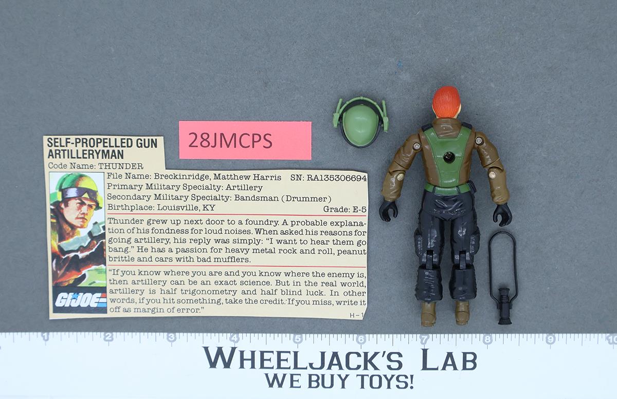 Thunder V1 RED CARD BACK 100% Complete G.I. Joe 1984 Hasbro Vintage Figure