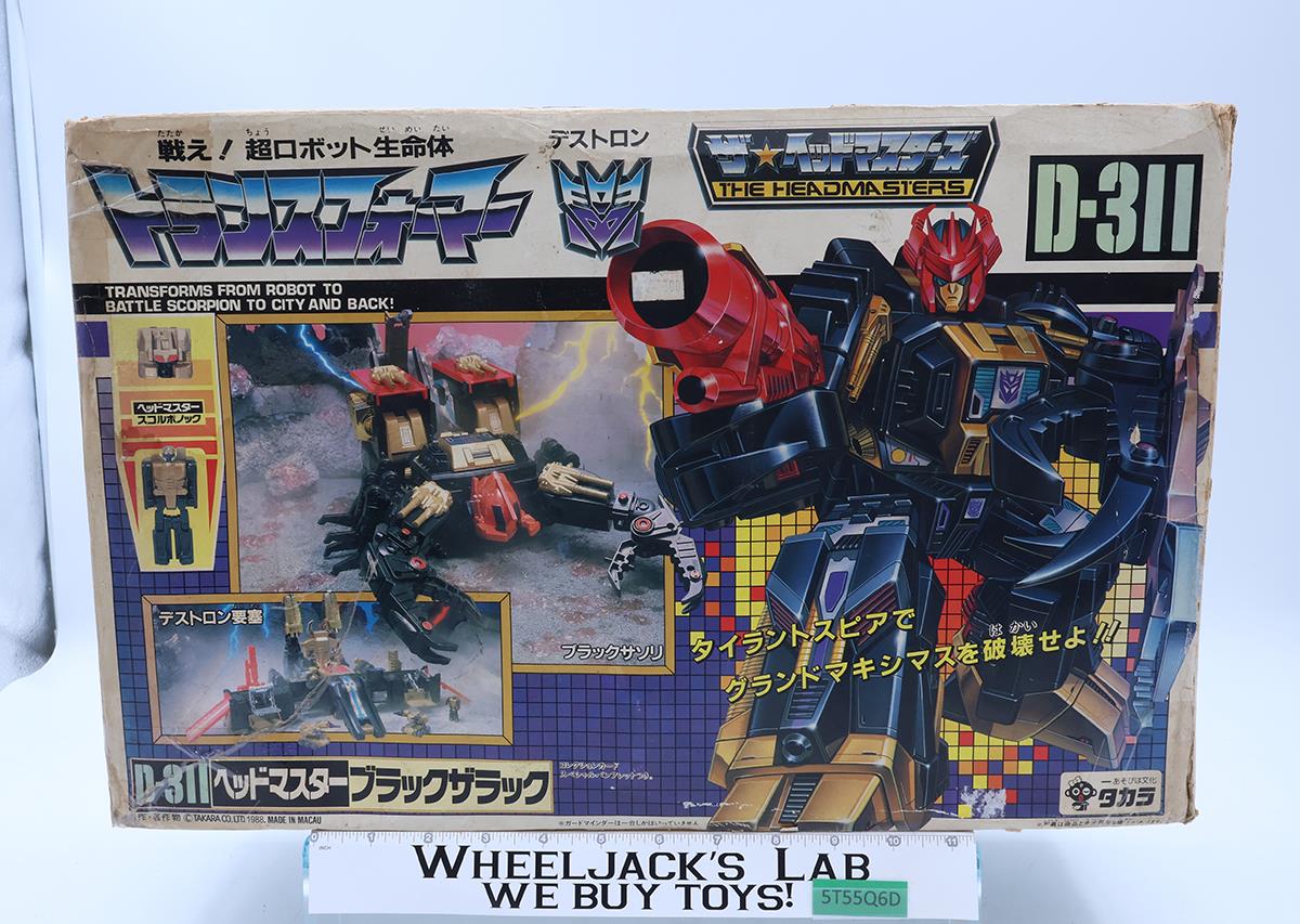 D-311 Black Zarak Transformers Headmasters 1988 Takara Action Figure