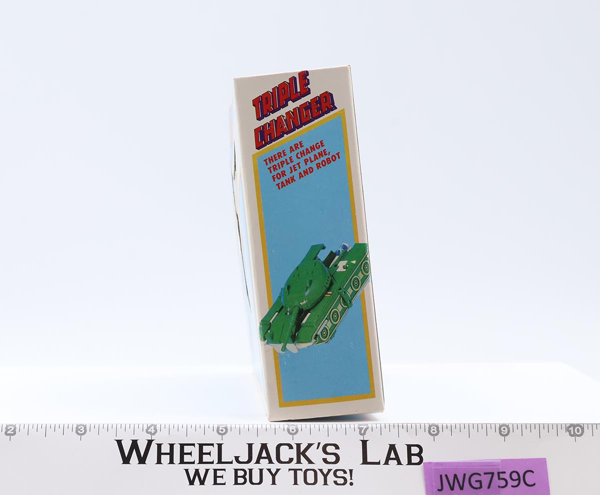 Jet Plane to Tank Triple Changer Vintage Robot Action Figure Made in Taiwan