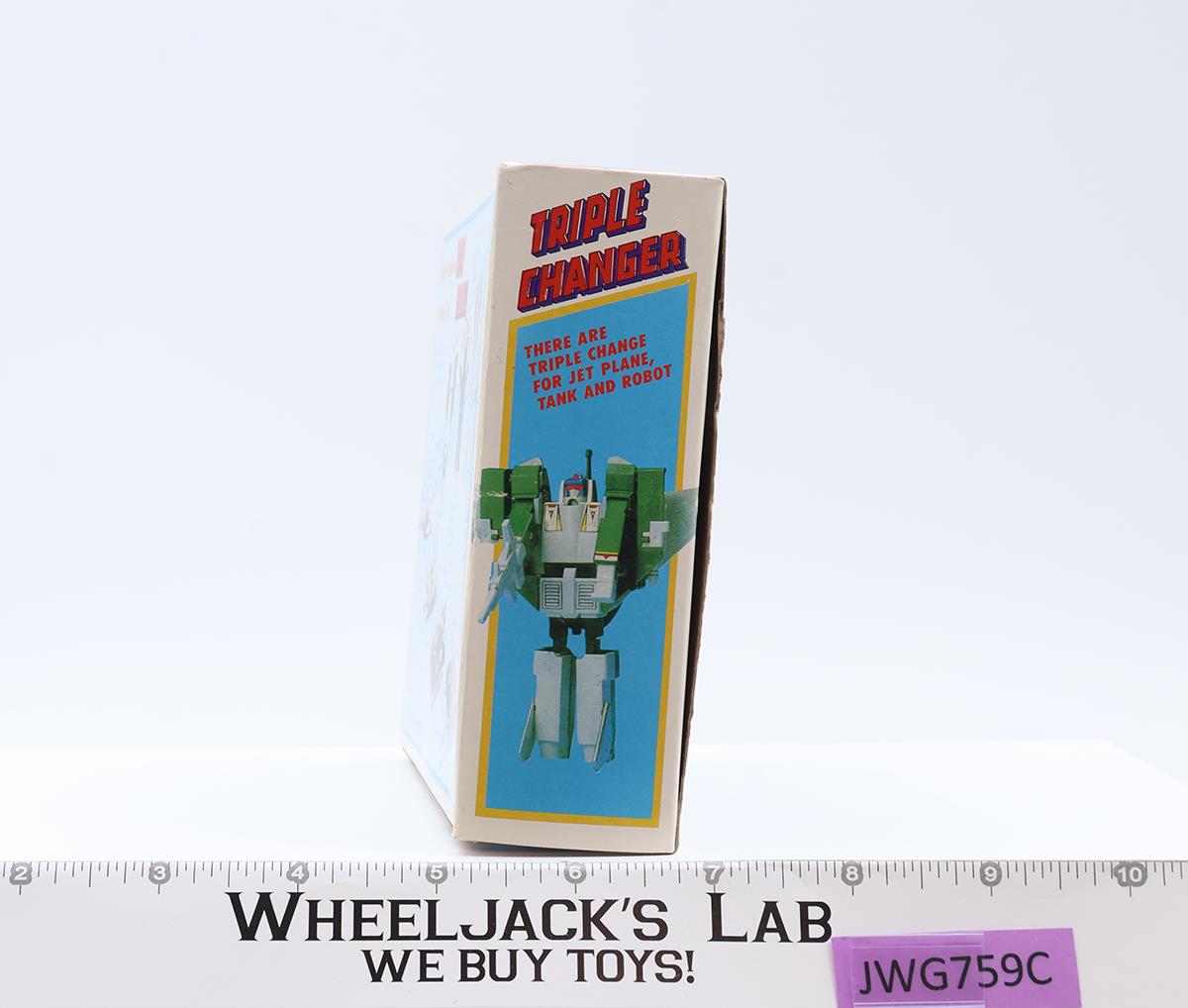 Jet Plane to Tank Triple Changer Vintage Robot Action Figure Made in Taiwan