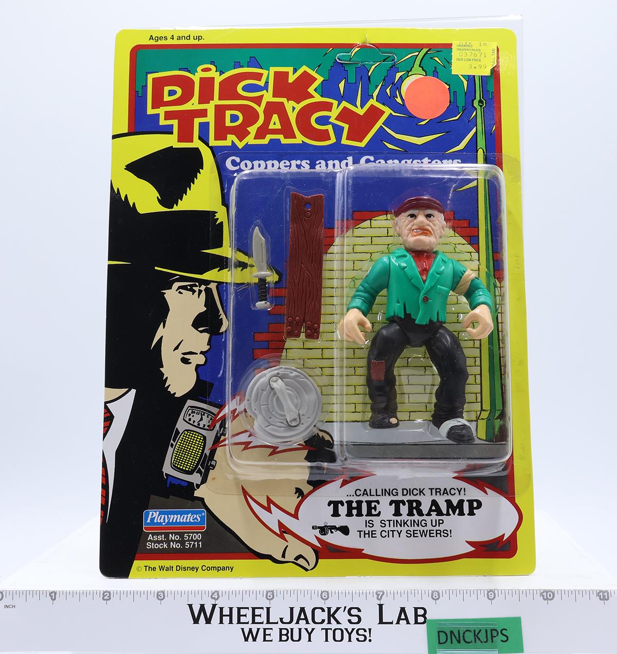 The Tramp Coppers & Gangsters Dick Tracy 1990 Playmates 5" Figure NEW SEALED