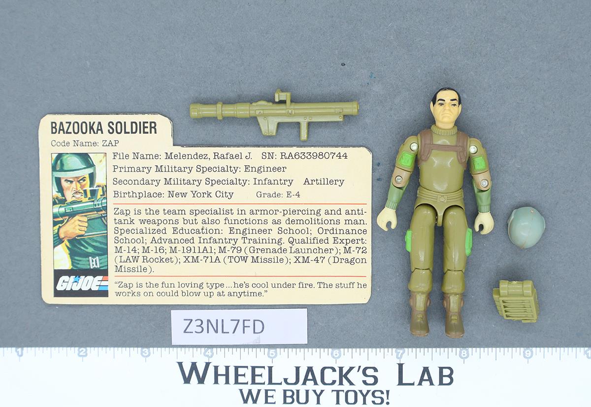Zap V1.5 Swivel Arms 100% Complete G.I. Joe 1983 Hasbro Vintage Action Figure