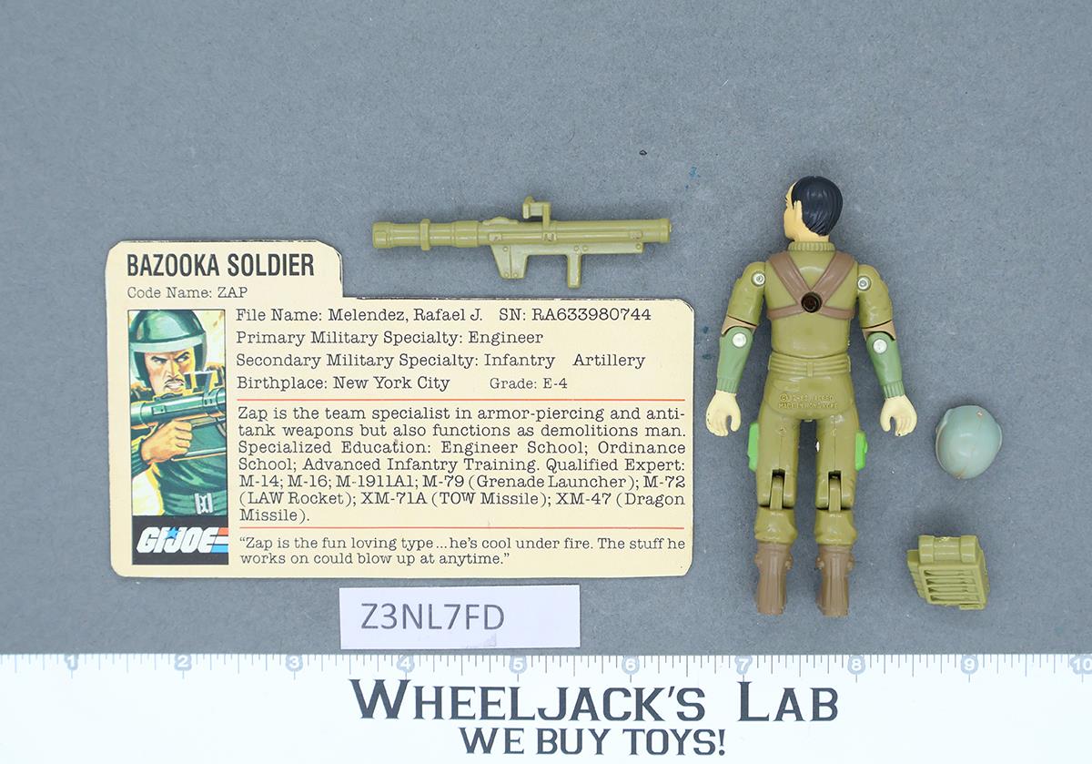 Zap V1.5 Swivel Arms 100% Complete G.I. Joe 1983 Hasbro Vintage Action Figure