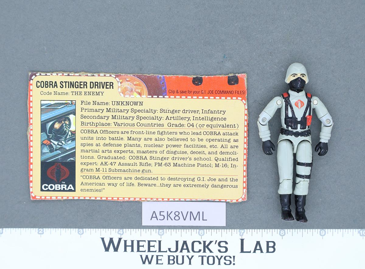 Cobra Stinger Driver V1 100% Complete G.I. Joe 1984 Hasbro Vintage Action Figure