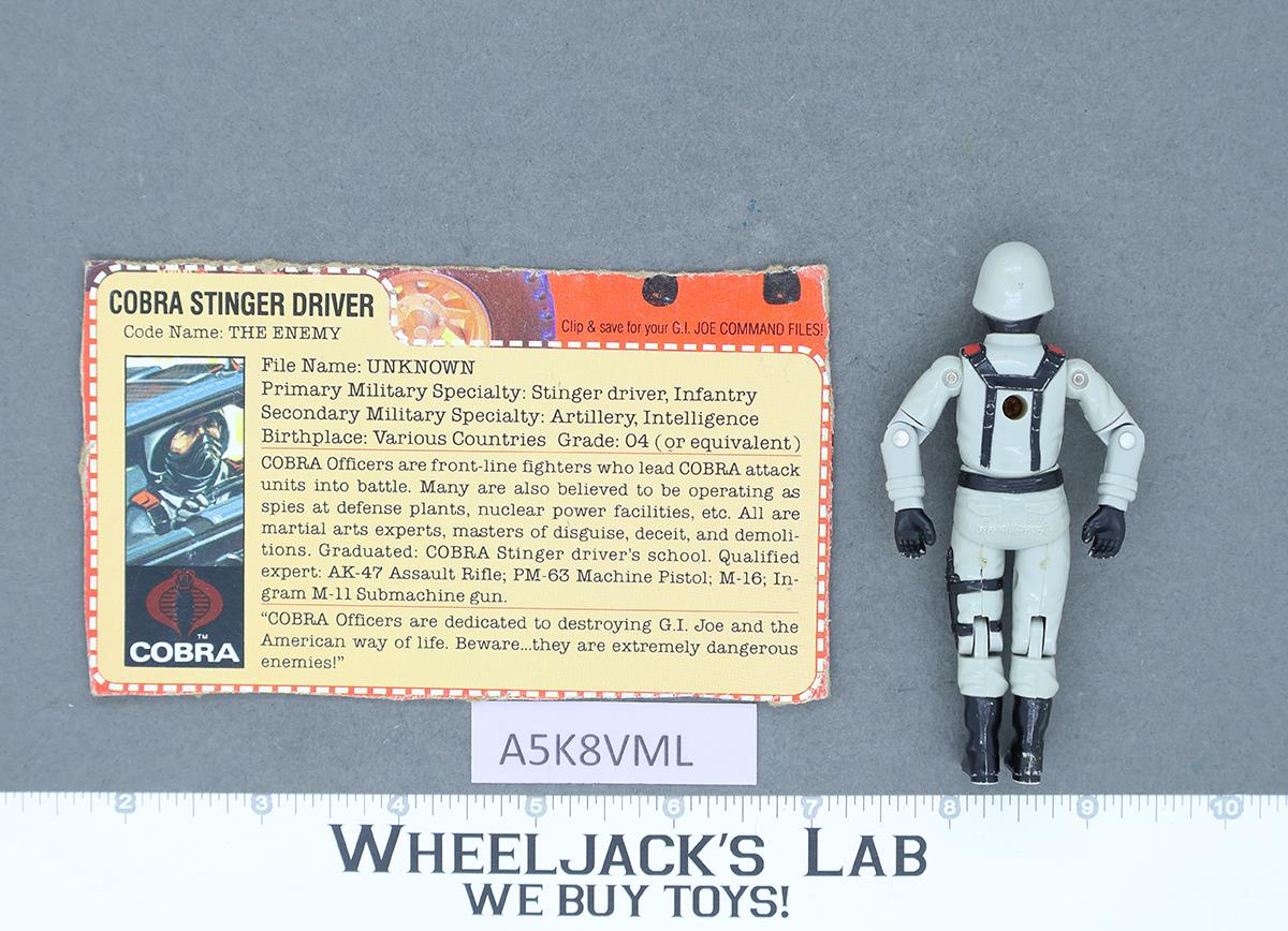 Cobra Stinger Driver V1 100% Complete G.I. Joe 1984 Hasbro Vintage Action Figure