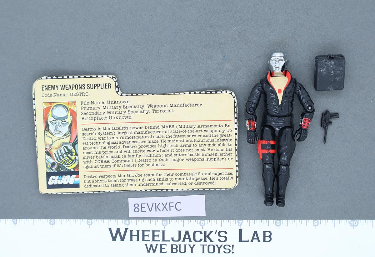 Destro V1 100% Complete G.I. Joe 1983 Hasbro Vintage Action Figure