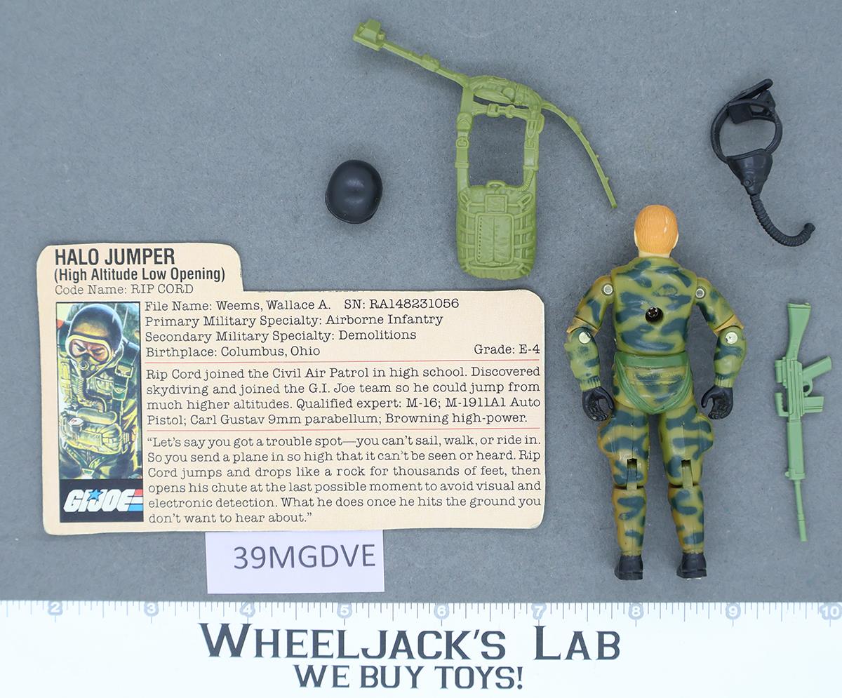 Rip Cord V1 100% Complete G.I. Joe 1984 Hasbro Vintage Action Figure
