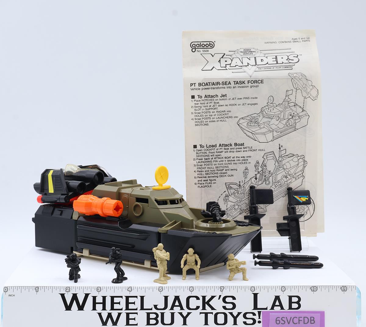 PT Boat / Air-Sea Task Force Xpanders 1989 Galoob Vintage Action Figure Vehicle