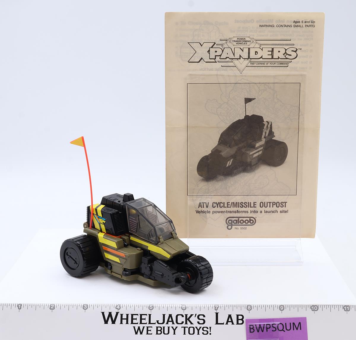 ATV Cycle Missile Outpost Xpanders 1989 Galoob Vintage Action Figure Vehicle